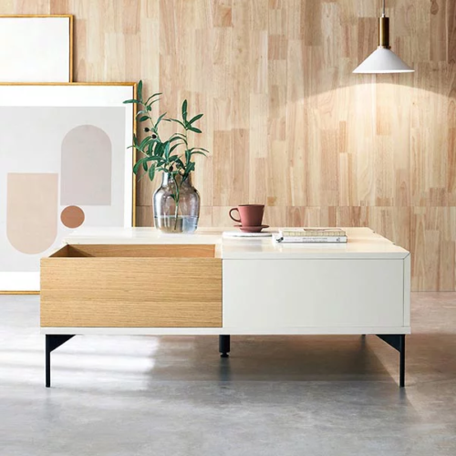 Bàn trà gỗ công nghiệp bàn sofa gia đình hiện đại